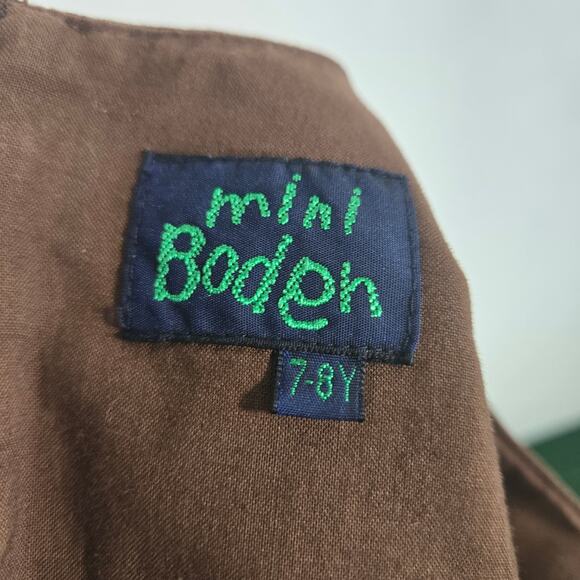 Mini Boden Brown Polka Dot Girls Dress. Size 7-8 - Picture 6 of 10